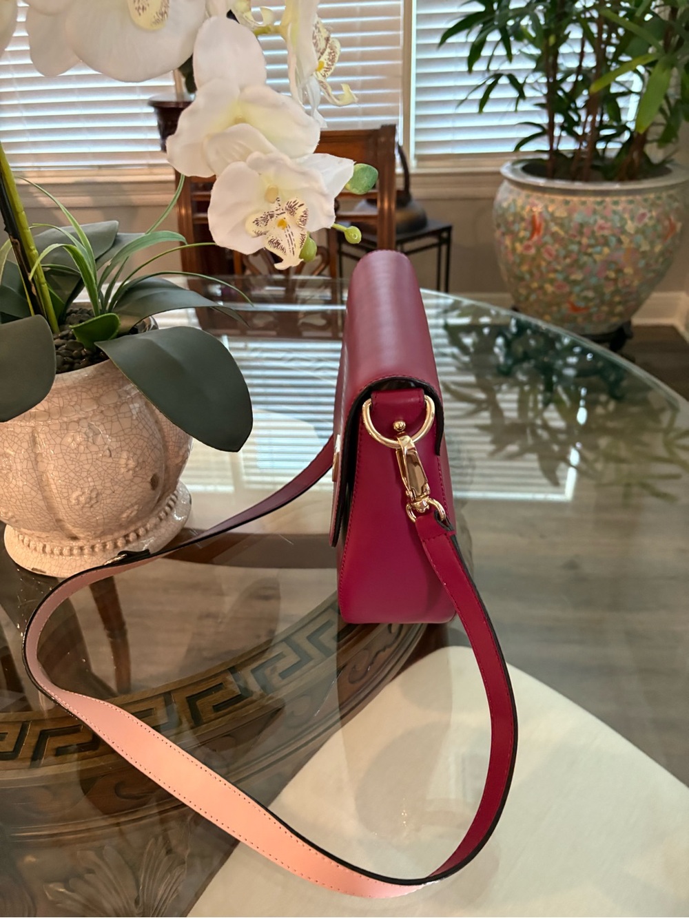 ♥️♥️KATE SPADE DOREEN BOND STREET RED PLUM LEATHER CROSSBODY BAG!♥️♥️ - Picture 8 of 10